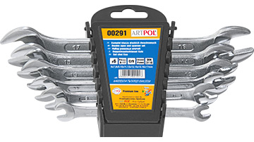 00291 Kpl.kluczy płaskich dwustronnych 6-17mm/  6szt._(CrV)