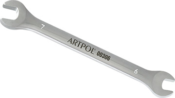 00306 Klucz płaski dwustronny   6x  7mm_(CrV)-polerowany