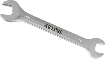 00316 Klucz płaski dwustronny 16x17mm*(CrV)_polerowany