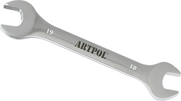 00318 Klucz płaski dwustronny 18x19mm*(CrV)_polerowany