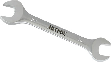 00325 Klucz płaski dwustronny 25x28mm*(CrV)_polerowany