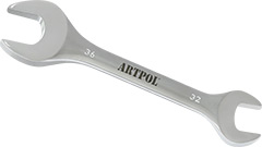 00332 Klucz płaski dwustronny 32x36mm_(CrV)-polerowany