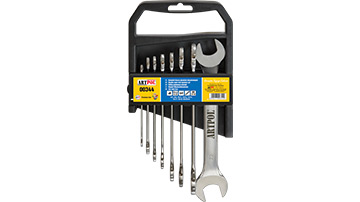 00344 Kpl.kluczy płaskich dwustronnych 6-22mm/  8szt.*(CrV)_polerowane