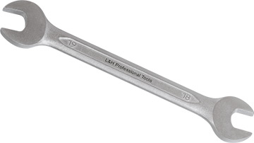 R-00122 Klucz płaski dwustronny 18x19mm_(CrV)-kuty na zimno