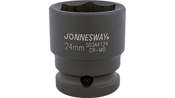 S03A4124 Klucz nasadowy 1/2"-24mm_(Cr-Mo) udarowy 6-kątny